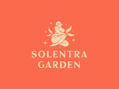 Solentra Garden beauty branding cosmetics logo logotype typography woman