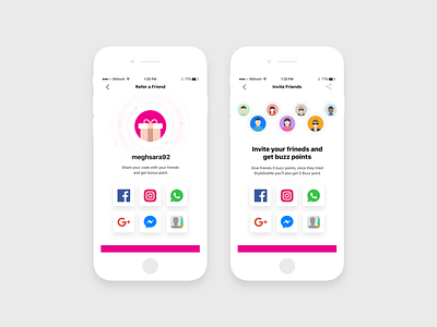 Invite Referral Screen