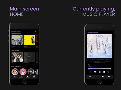 GENIUS LAB | Music App Design kpop music music app music player ui ui ux design ux