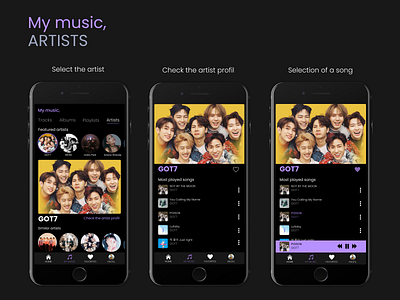 GENIUS LAB | Music App Design kpop music music app music player ui ui ux design ux