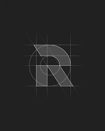 R logo mark grid brandidentity branding design graphic graphicdesign grid logo logodesign logogrid logos mark minimal minimalist logo