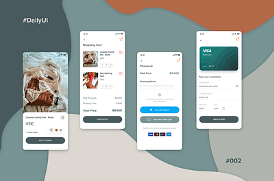 #DailyUI #002 Checkout screen 002 app checkout credit card dailyui design mobile mobile ui userinterface