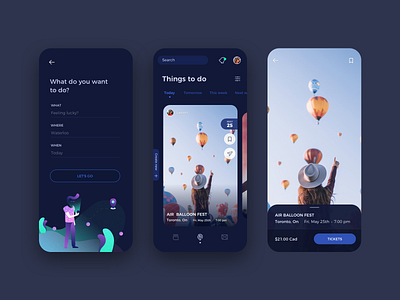 Ethos App app appdesign blue clean colour dark app dark mode dark theme dark ui illustration interface ui ux