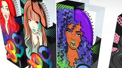 Pop Art Packaging Concept brush concept design hair illustration illustrator packaging pop art