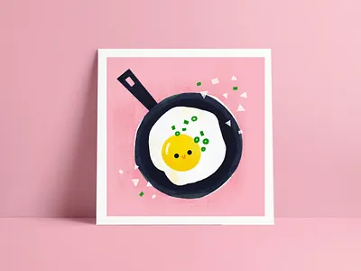Yummy Fried Egg children book illustration childrensbook childrensbookillustration cute flat illustration food fried egg fried eggs illustration kawaii visual development