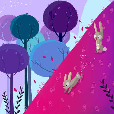 Rabbits childrens book childrens illustration illustration