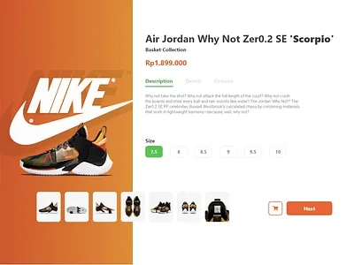 NikeApps by & @pembantudesain (IG) basketball branding design hypebeast nike shoes sneaker sneakerhead sport ui ui design uidesign uiux ux uxdesign