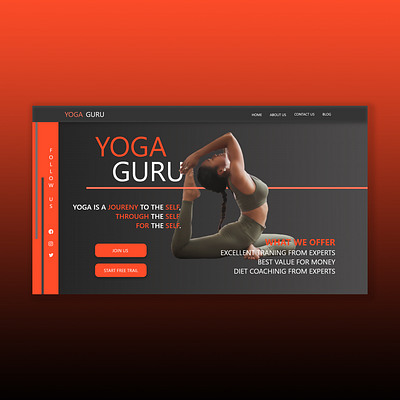 Langing page concept for a yoga website adobe xd ui uidesign user interface web website concept xd design