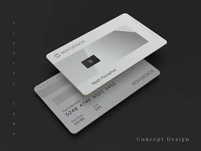 Virtual Card Concept Design adobe adobe xd art card concept credit card dark debate card design mockup photoshop trending trendy ui uiux ux virtual white