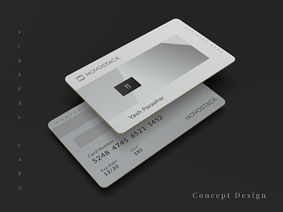 Virtual Card Concept Design adobe adobe xd art card concept credit card dark debate card design mockup photoshop trending trendy ui uiux ux virtual white