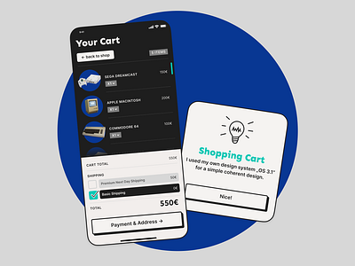 Shopping Cart appdesign blue cart commodore daily ui dailyui dailyui058 design designsystem dreamcast retro shopping cart uidesign ux windows 95