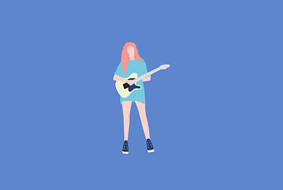 Guitarist | Illustration flat design guitar guitarist illustration illustrator music rock