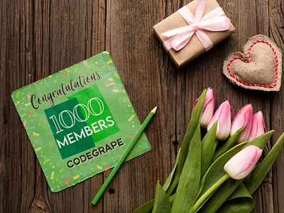 Congratulations Codegrape Community for 1K Members 1k codegrape congratulations graphics members