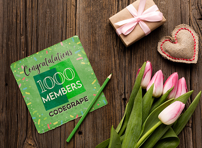 Congratulations Codegrape Community for 1K Members 1k codegrape congratulations graphics members