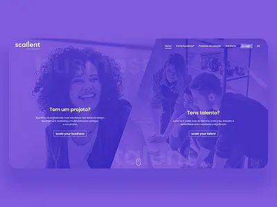 Talent Agency Homepage ui web