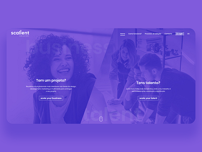 Talent Agency Homepage ui web