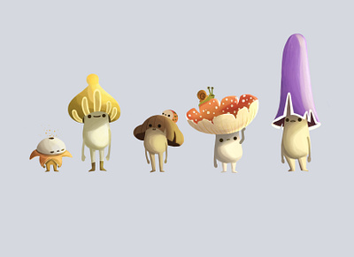 Mushrooms character design design illustration art ilustración mushrooms