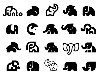 Elephants All animal animal logo branding cute cute logo elephant elephant logo elephants geometric logos head identity design j logo logo designer m mark negative space negative space logo redesign symbol