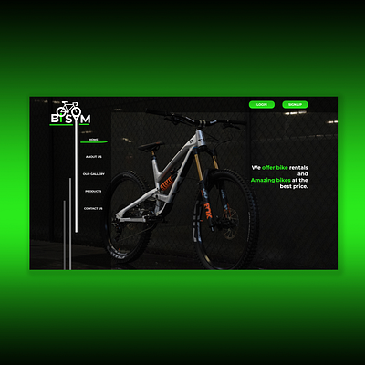 Landing page concept for bicycle store and rentals adobe xd design landing page ui ui design uidesign user interface web website concept website design xd design