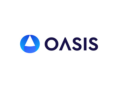 OASIS a letter logo abstract mark blue branding branding design colorful gradient logo logos logotype modern logo o letter logo oasis