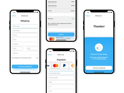 E-commerce Mobileapp Payment Check out Screens checkout creditcard e commerce