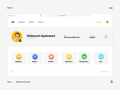 User profile - Web site - Daily UI :: Day 6 design ui ux webdesign website website design