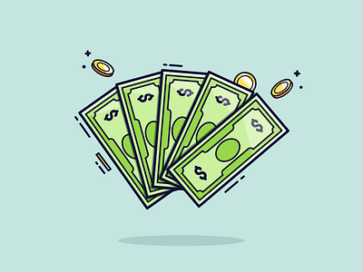 Banking Theme Flat Illustration bank banking branding dollars flat flatdesign gaming illustration illustrator money