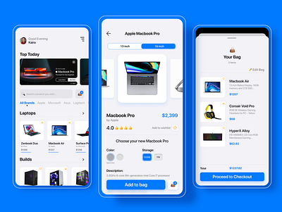 App Ui for a Tech Shop✨ app appdesign application design figma tech technology ui uiuxdesign uiuxdesigner