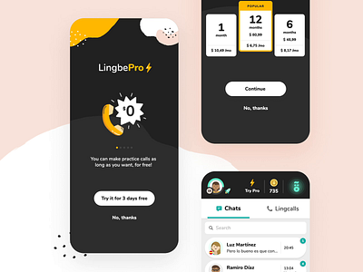 LingbePro app bolt call chat free trial lingbe mobile pricing ui