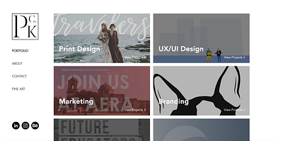 Paige's Portfolio Website user interface ux ui ux design website website design wix