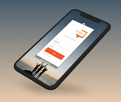 Chatty Mobile App Concept Log In Page chat app figma mobile app design mockup sketch ui