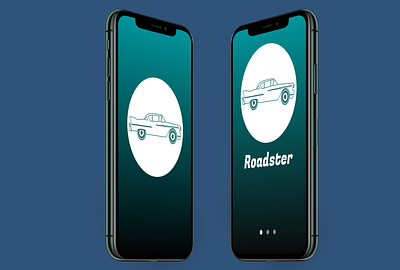 Roadster Mobile App Concept Splashscreen figma mobile app design mockup ui