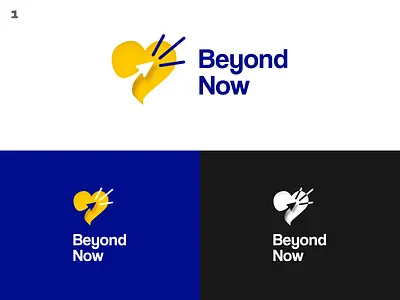 BeyondNow - Psychology / Therapy Brand blue branding design flat logo yellow