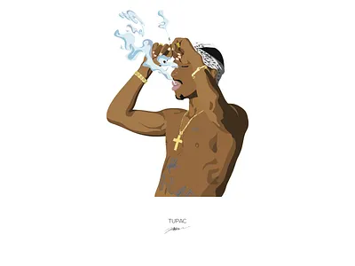 Tupac animation art branding design illustration illustrator minimal rapper tupac ui vector
