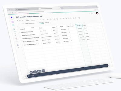 AWS "Honeycode" ("Beehive"/"AWS for Everyone") early concepts amazon web services app builder aws aws for everyone beehive enterprise enterprise software enterprise ux honeycode low code no code product design spreadsheet ui ui design