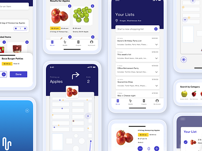 Map Me apples branding design grocery ios list logo mobile mockup shopping ui ux