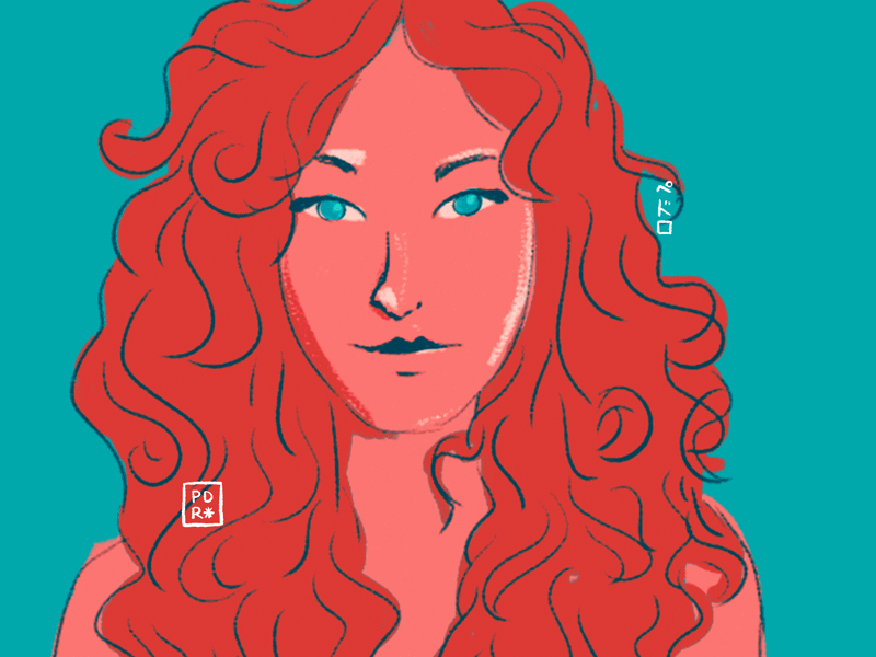 frame by frame loop. animated animation animation 2d digital illustration digitalilustration dribbble frame frame by frame animation framebyframe ginger girl illustration loop photoshop red hair sketch