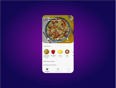 Daily UI 040 (Recipes) dailyui recipes ui ux