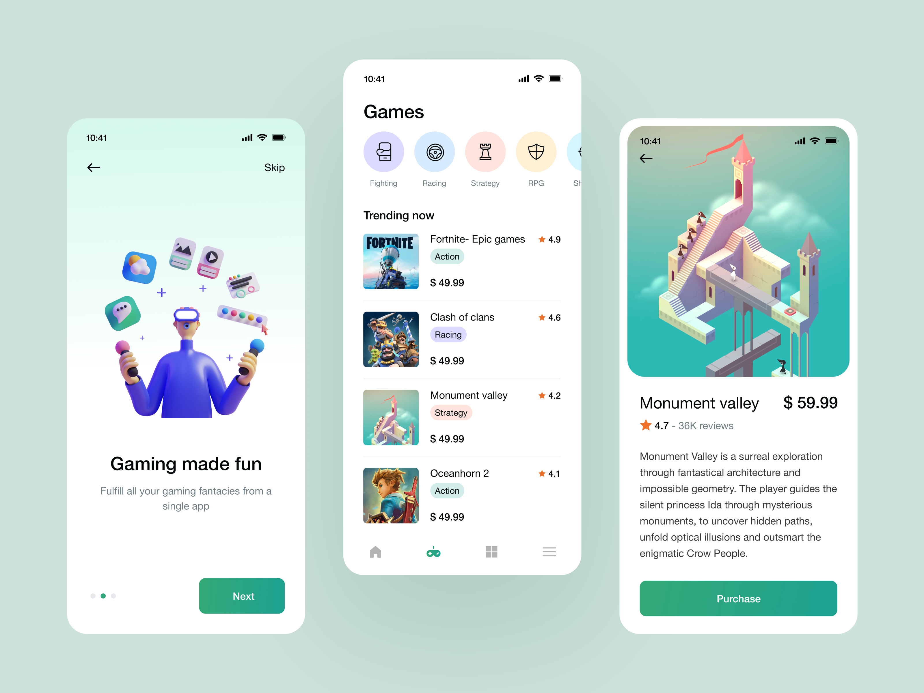 Games app 2022 akhil sunny app asish sunny clean design latest minimal mobile app mobile ui pixalchemy trending ui uiux ux