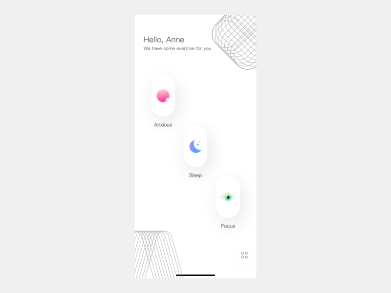 minimal meditation app-animation animation app design minimal motion design ui ui design ux