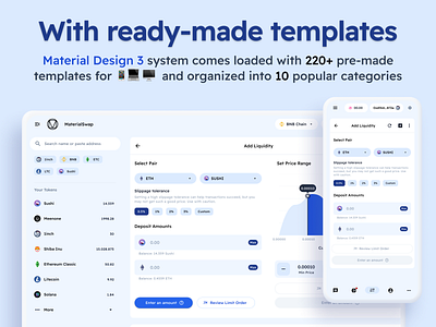 Material Me UI Kit — Figma Material Design 3 system & dashboard admin app design figma material templates ui ui kit