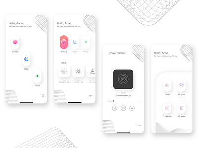 minimal meditation app app design minimal ui ui design ux