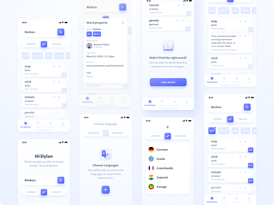 Translator Mobile App app design figma google google translate language mobile mobile app mobile ui mobile uiux translate translator ui user experience user inteface ux white word words