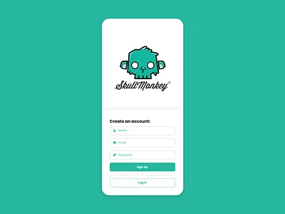 SkullMoney Signup app branding dailyui design illustration logo ui