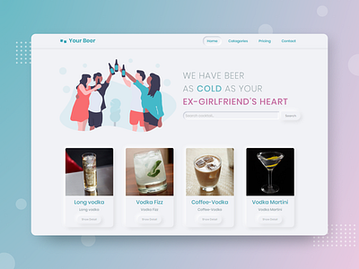 Your Beer Website - Neumorphism beer beverage design drink neumorphic neumorphism order shadow skeumorphism ui ui design ui ux design ux ux design web design white