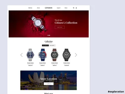 Exploration - Citizen Watch Website Redesign design redesign typography ux web website design