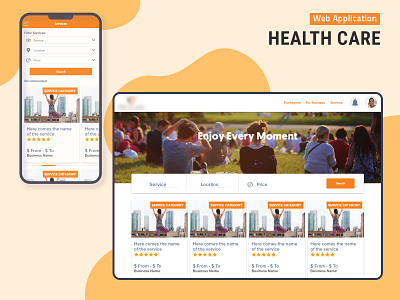 Health Care Web Application flat design latest design latest trend latest ui trending design ui design web application design web template