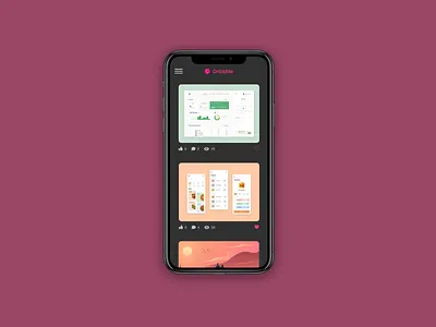 Favorites - Daily UI 44 adobe xd app daily 100 challenge daily ui dark mode dark theme dark ui dribbble favorites flat minimal mobile app product design ui ui design uiux ux ux design visual design web