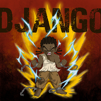 Django albumcover albumcoverart animation anime digitalillustration django dragonballz illustration illustration design