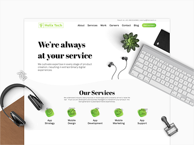 Helix Tech responsive design services page studio ui design ui designer ui ux ui ux design ux design